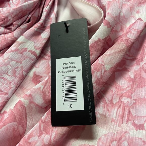 Sachin + Babi Pink and White Halter Maxi Dress - Picture 2 of 7